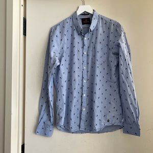 Scotch & Soda True Gentleman Blue Button Down with Floral Pattern